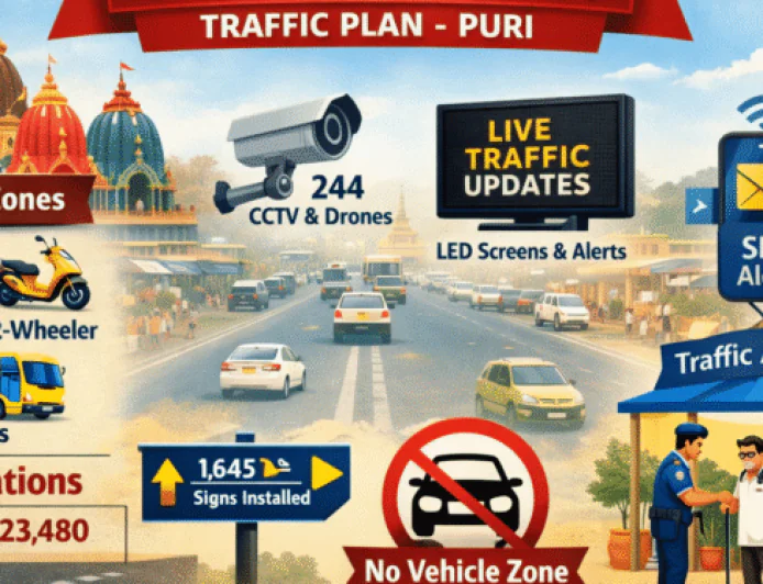 Puri Rath Yatra 2026: AI, CCTV और ड्रोन की निगरानी में होगी ट्रैफिक व्यवस्था, 30 पार्किंग स्थल तैयार
